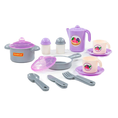 Набор детской посуды Настенька 18 элементов Полесье 79923 1